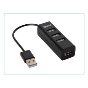 iggual HUB-A-4p USB 2.0 480 Mbit s Negro