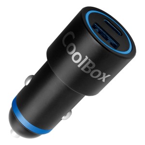 CoolBox COO-CUC-48CA cargador de dispositivo móvil Universal Negro, Azul Encendedor de cigarrillos Carga rápida Auto, Interior