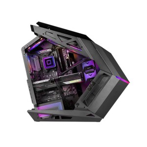 Mars Gaming MC-TITAN, Caja Gaming RGB XXL ATX, Doble Tira LED e Iluminación Frontal ARGB, Hub Iluminación + Mando a Distancia,
