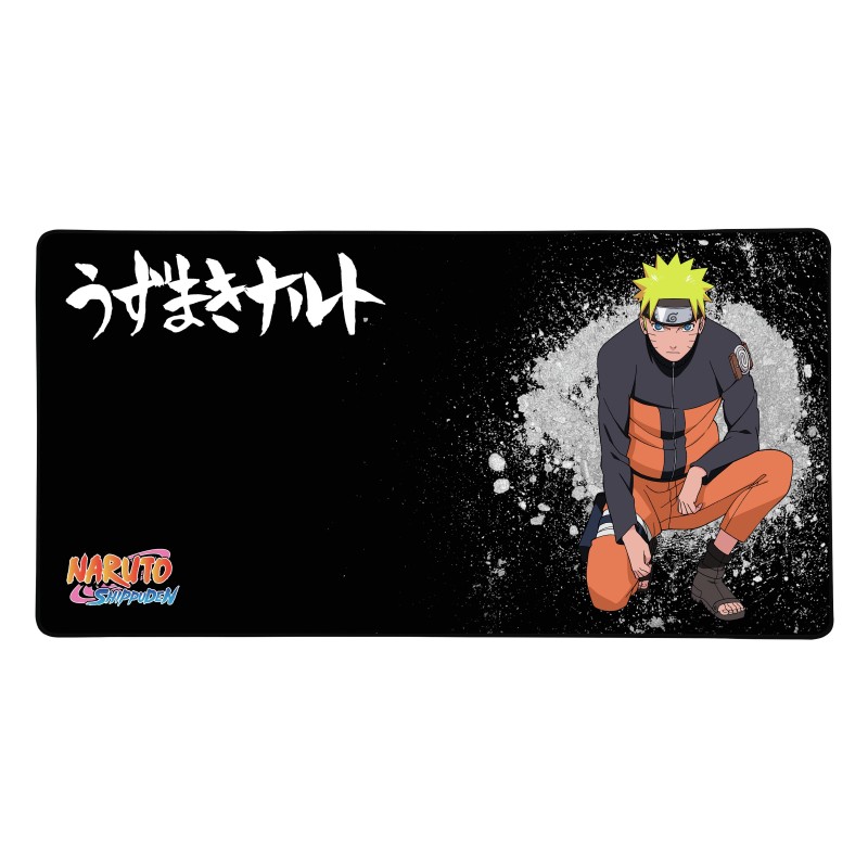 Konix Naruto KX MOUSEPAD XXL BLACK Alfombrilla de ratón para juegos Negro, Naranja