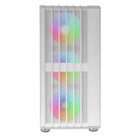 Mars Gaming MC-VAULT, Caja Gaming ATX, 4x Ventiladores ARGB 120mm, Panel Frontal Mesh con Diseño Vertical, Ventana Lateral