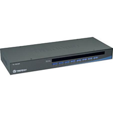 16-Port USB/PS/2 Rack Mount KVM Switch interruptor KVM Montaje en rack Negro