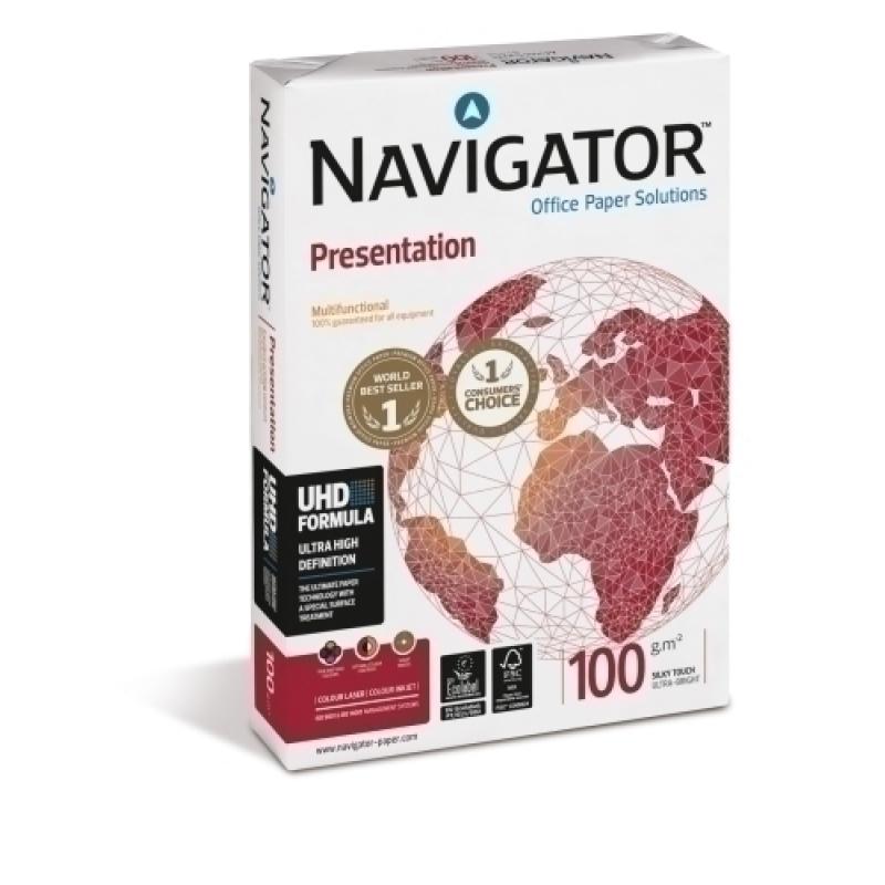 PAPEL A4 NAVIGATOR 100g 500h PRESENTAT.