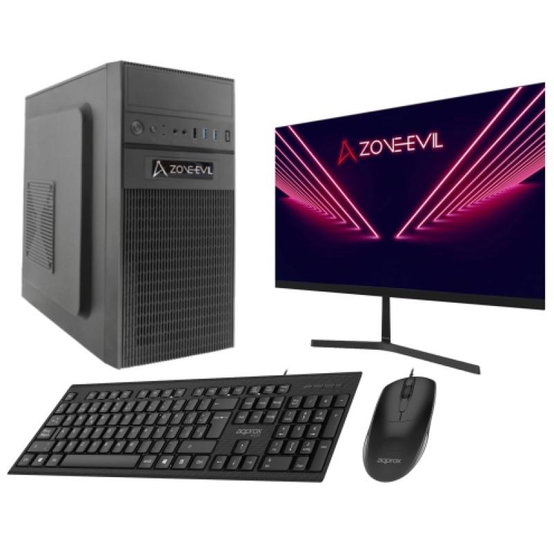 Core Slim Intel Core i5 14400/16GB/1TB SSD Nvme Negro Windows 11 + Monitor 24 Teclado y ratón