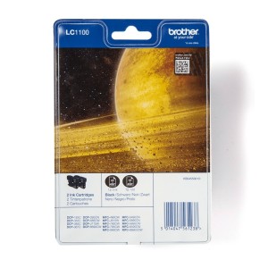 Brother LC1100BKBP2 cartucho de tinta 2 pieza(s) Original Negro