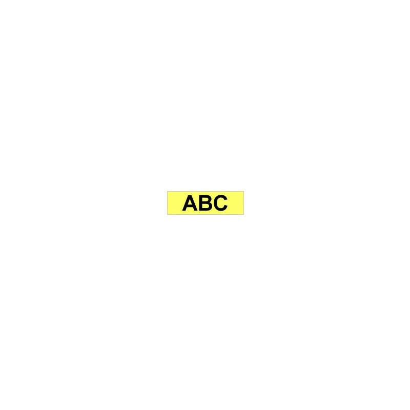 Brother Gloss Laminated Labelling Tape - 24mm, Black Yellow cinta para impresora de etiquetas TZ