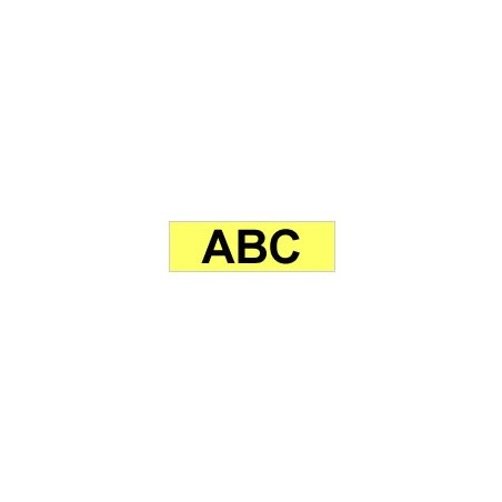 Brother Gloss Laminated Labelling Tape - 24mm, Black Yellow cinta para impresora de etiquetas TZ