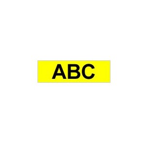 Brother Strong Adhesive Gloss Laminated Tape - 9mm, Black Yellow cinta para impresora de etiquetas TZ