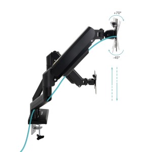 TooQ DB1434TNR-B soporte para monitor 86,4 cm (34") Escritorio Negro