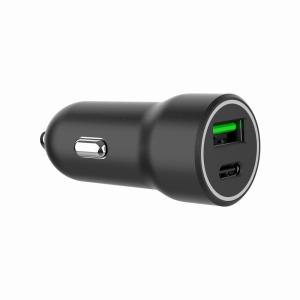 TA-UC-A2PDQC20-CAR-01 cargador de dispositivo móvil Universal Negro Encendedor de cigarrillos Carga rápida Auto