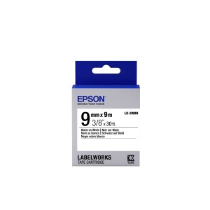 Epson Cinta estándar - LK-3WBN estándar negra blanca 9 9
