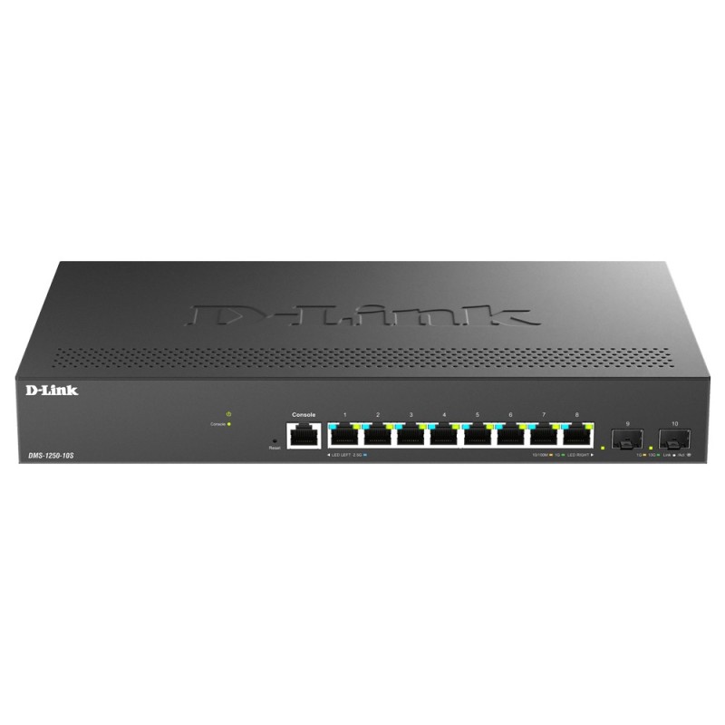 D-Link DMS-1250-10S E switch Gestionado 2.5G Ethernet (100 1000 2500) Negro