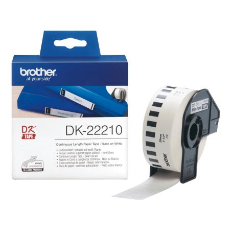 DK-22210 cinta para impresora de etiquetas Negro sobre blanco DK-22210 - Pack de 3 unidades