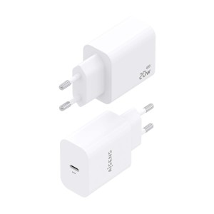 AISENS Cargador GaN 20W, 1xUSB-C PD3.0, Blanco