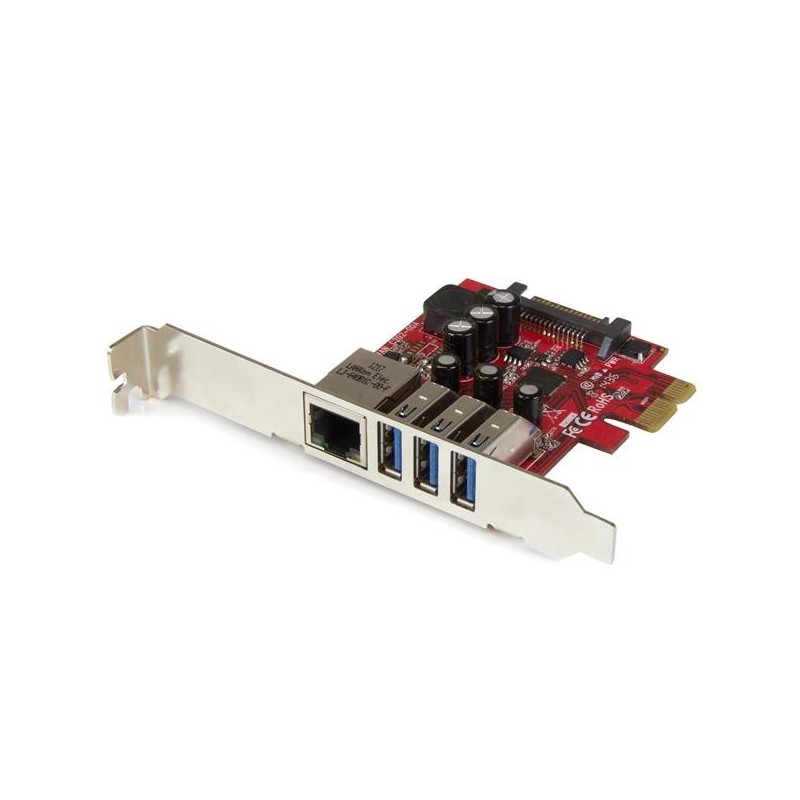 StarTech.com Tarjeta Adaptador de Red Ethernet Gigabit Combo con Hub Concentrador USB 3.0 de 3 Puertos