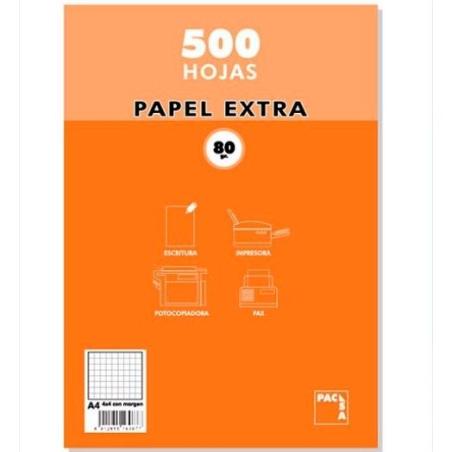 PACSA PAPEL MULTIFUNCIÓN 500 HOJAS 80GR A4 RAYADO 8X8 BLANCO