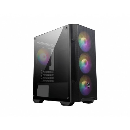 MSI MAG FORGE M100A carcasa de ordenador Micro Torre Negro, Transparente