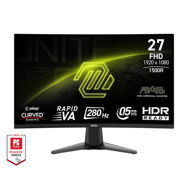 MSI MAG 276CXF pantalla para PC 68,6 cm (27") 1920 x 1080 Pixeles Full HD LCD Negro