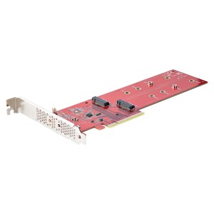 StarTech.com Tarjeta PCIe Adaptadora para 2 SSDs M.2, PCI Express x8 o x16 a NVMe Doble o SSDs M.2 AHCI, PCI Express 4.0,