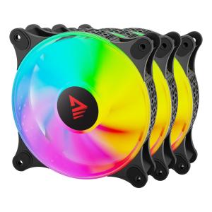 BLAST FAN SET sistema de refrigeración para ordenador Carcasa del ordenador Ventilador 12 cm Negro 3 pieza(s)