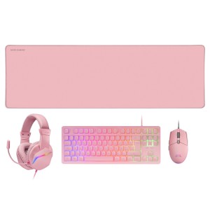 Mars Gaming MCP-RGB3, Pack Gaming Teclado Fixed RGB + Ratón Gaming RGB Flow 3200 DPI + Auriculares Over-Ear RGB + Alfombrilla