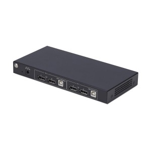 StarTech.com Switch KVM DisplayPort de 2 Puertos y 2 Pantallas - Conmutador KVM con Hub USB de 4 Puertos - con Matriz de Vídeo