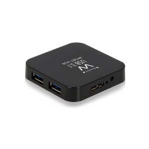 Ewent EW1134 hub de interfaz USB 3.2 Gen 2 (3.1 Gen 2) Type-A 5000 Mbit s Negro
