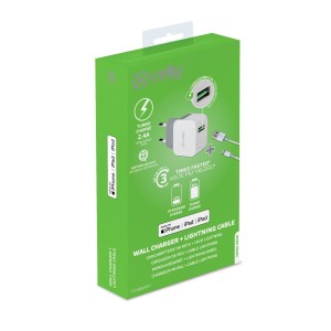Celly TCUSBLIGHT cargador de dispositivo móvil Universal Blanco Corriente alterna Interior