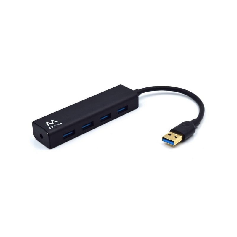 Ewent EW1136 hub de interfaz USB 3.2 Gen 1 (3.1 Gen 1) Type-A 480 Mbit s Negro