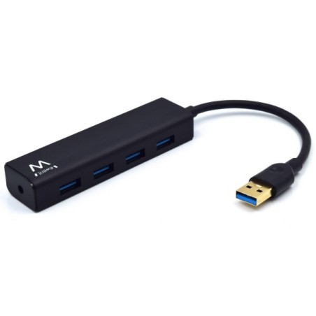 Ewent EW1136 hub de interfaz USB 3.2 Gen 1 (3.1 Gen 1) Type-A 480 Mbit s Negro