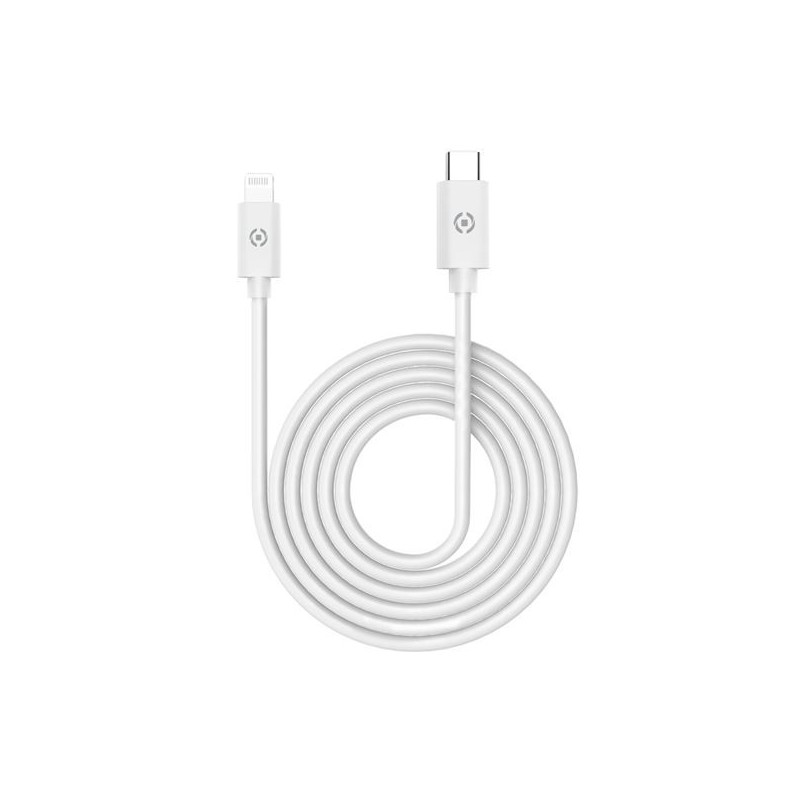 Celly USBLIGHTTYPECWH cable de teléfono móvil Blanco 1 m USB C Lightning