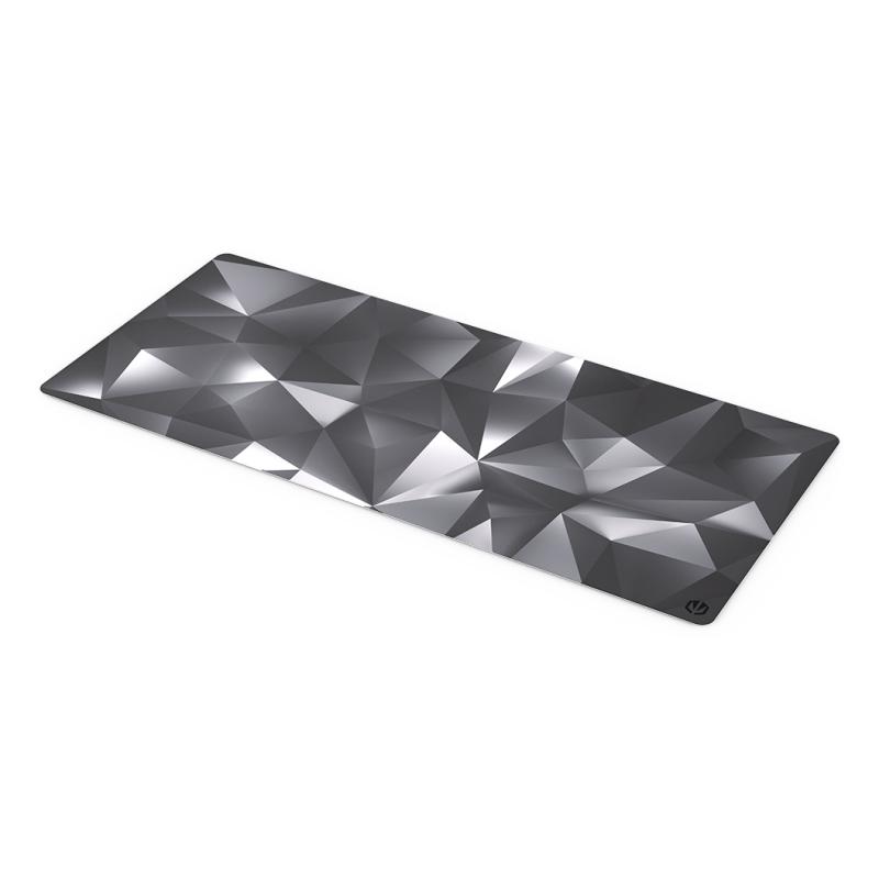 Crystal Black XL Alfombrilla de ratón para juegos Negro, Gris, Blanco