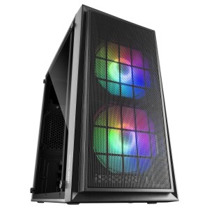 Mars Gaming MCDUO carcasa de ordenador Mini Tower Negro