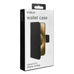 Celly WALLY1080 funda para teléfono móvil 17 cm (6.7") Funda cartera Negro