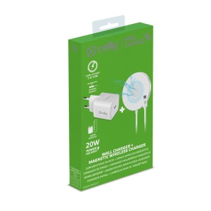 Celly Magchargekit Universal Blanco Corriente alterna Cargador inalámbrico Interior