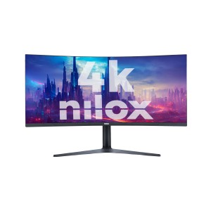 Nilox MONITOR 34" NXM344KD11 ULTRAWIDE 4K CURVO 144HZ 2HDMI 2DP 1MS MMDIA pantalla para PC 86,4 cm (34") 3440 x 1440 Pixeles