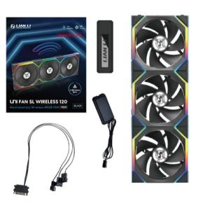 UNI FAN SL Wireless 120 Reverse Blade Carcasa del ordenador Ventilador 12 cm Negro 3 pieza(s)