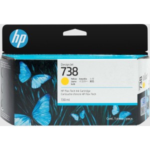 HP Cartucho de tinta amarilla DesignJet 738 de 130 ml