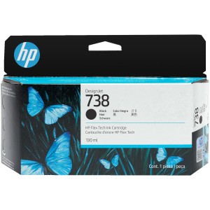 HP Cartucho de tinta negra DesignJet 738 de 130 ml