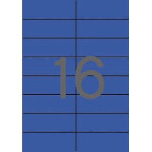 01596 etiqueta de impresora Azul