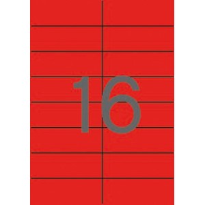 01597 etiqueta de impresora Rojo