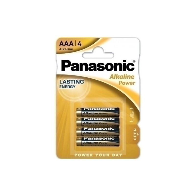 PILAS PANASONIC ALKALINE AAA LR03 B/4