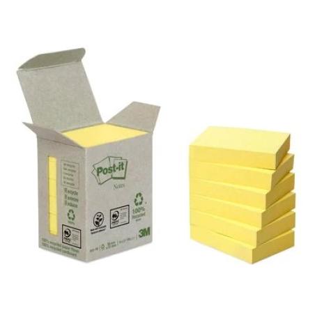 653-1B nota autoadhesiva Rectángulo Amarillo 100 hojas Autoadhesivo
