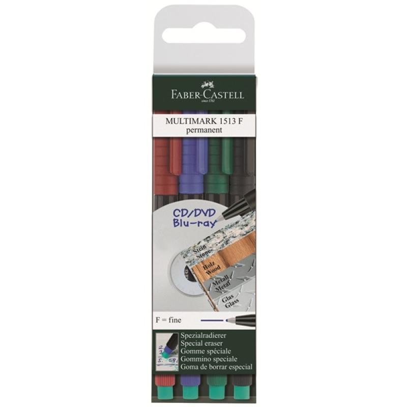 MULTIMARK marcador permanente Negro, Azul, Verde, Rojo 4 pieza(s)