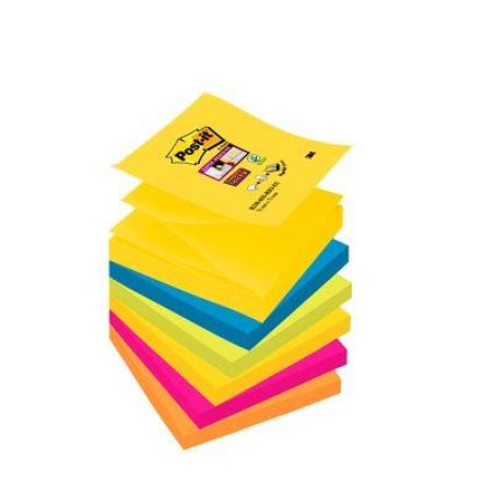 R330-6SSRIO-EU nota autoadhesiva Plaza Azul, Rosa, Amarillo Autoadhesivo