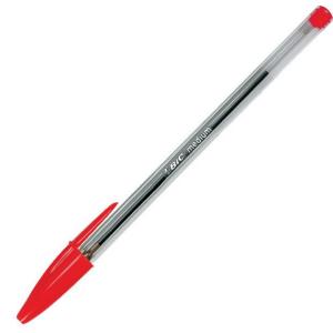 Cristal Medium Rojo Bolígrafo Medio 50 pieza(s)