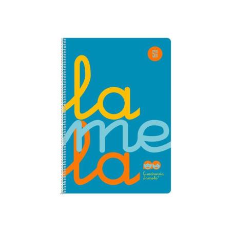 Cuaderno polipropileno formato Folio cuadrícula 5x5 80 hojas 90g colores surtidos 7FTP005S