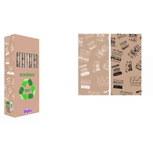 Rollo papel regalo Kraft reciclado 1hoja 70x150cm,45gr frases positivas 4 idiomas 01019004