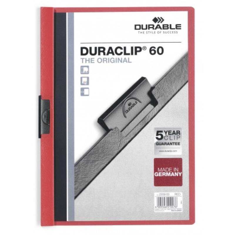 Duraclip 60 archivador Rojo, Transparente PVC