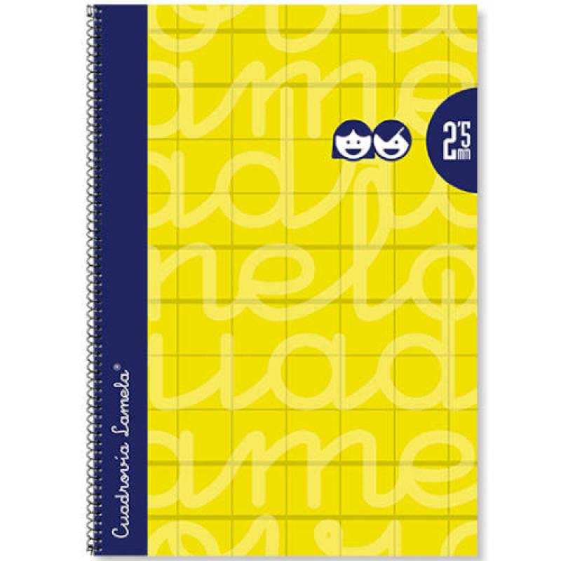 CUADERNO FOLIO FORRADO RAYADO 3 MM AMARILLO LAMELA 7FTE03AM